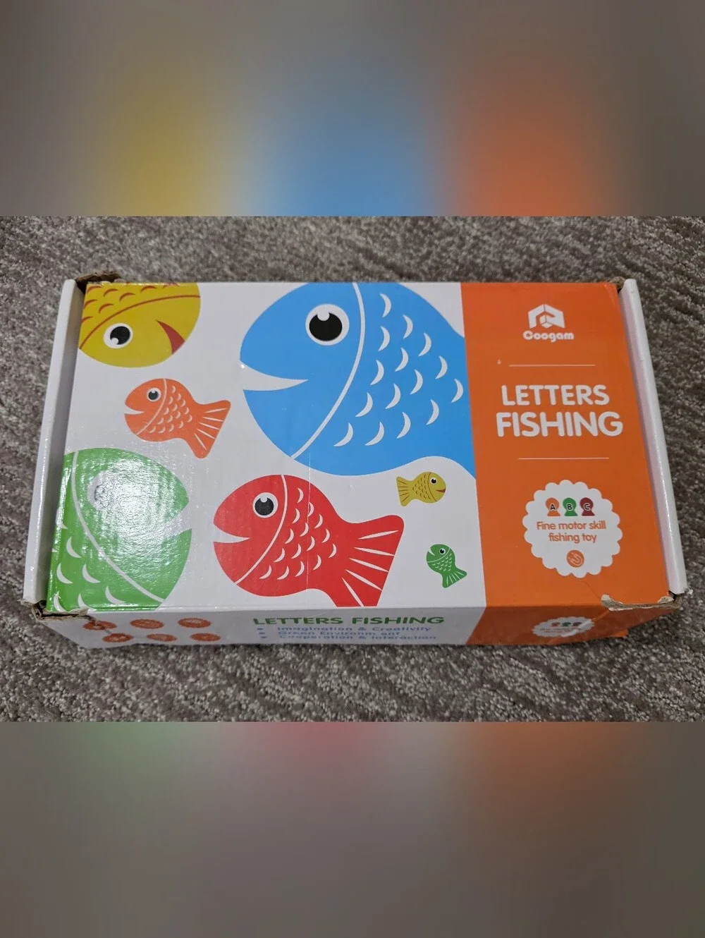 Coogam Wooden Magnetic Fishing Letters Fine Motor Skills 3+ Learning Educational